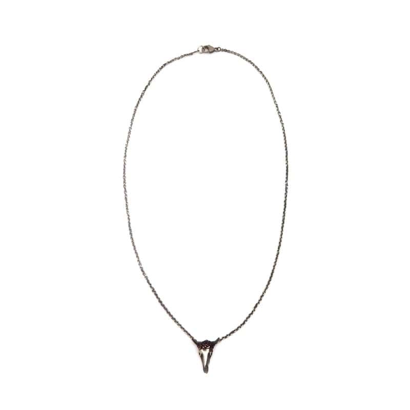 Collier tête de buffle en argent-S