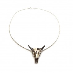 Collier tête de buffle - L