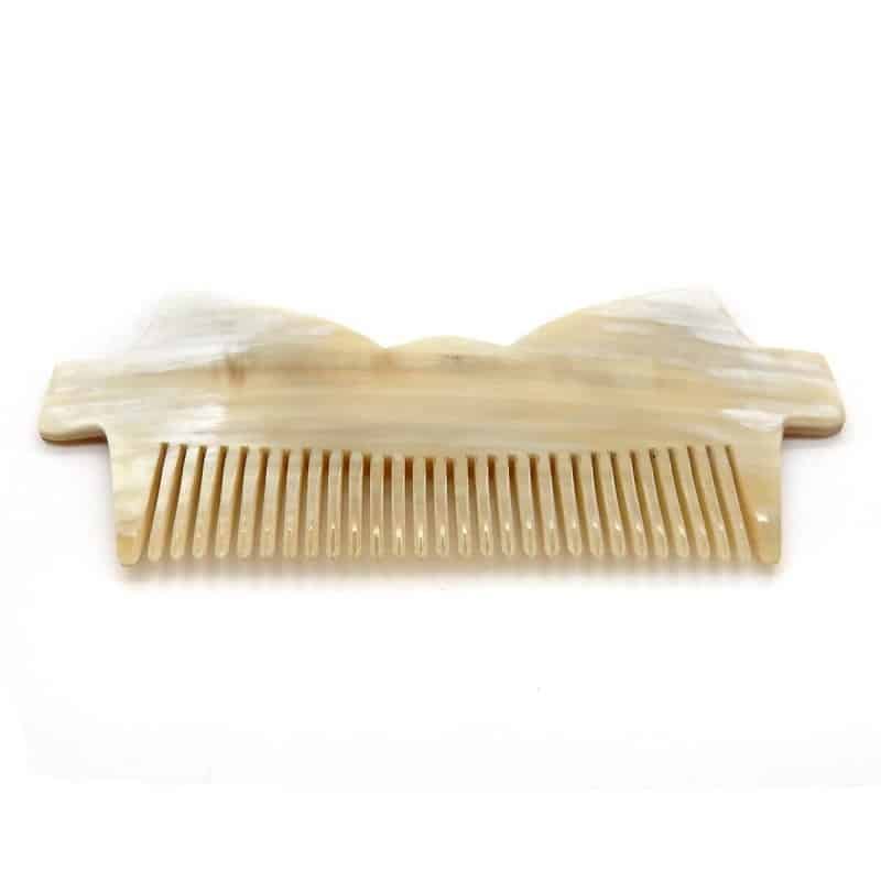 Peigne noeud papillon grand modèle- corne foncée