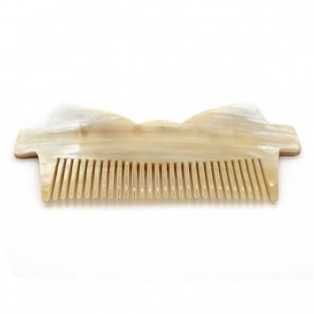 Peigne noeud papillon grand modèle- corne foncée