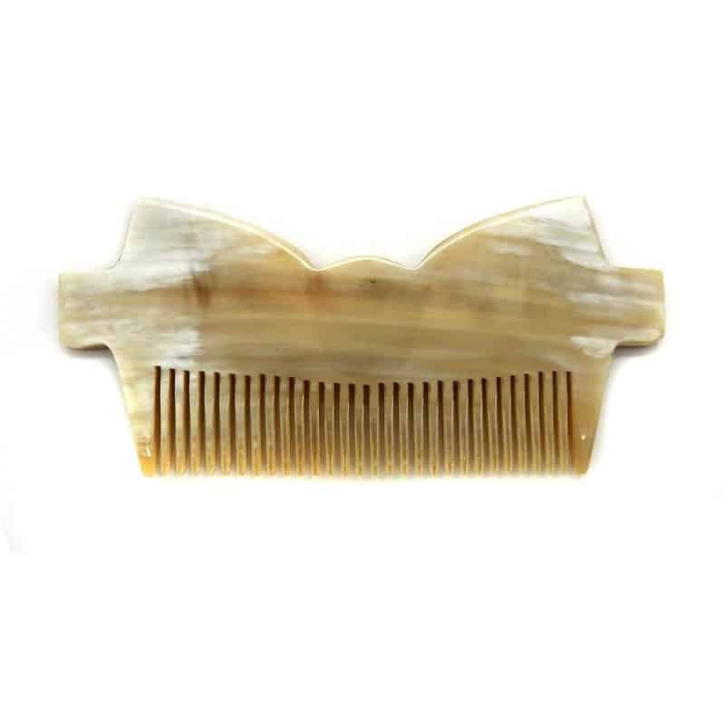 Peigne noeud papillon grand modèle- corne foncée