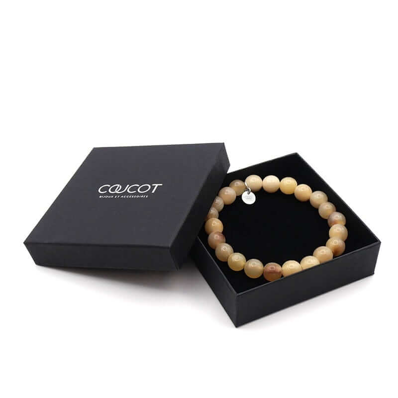 Bracelet perles en corne 10mm - Alvin