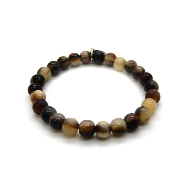 Bracelet élastique perles en corne...