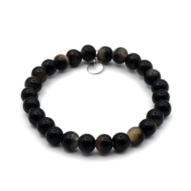Bracelet élastique perles en corne...