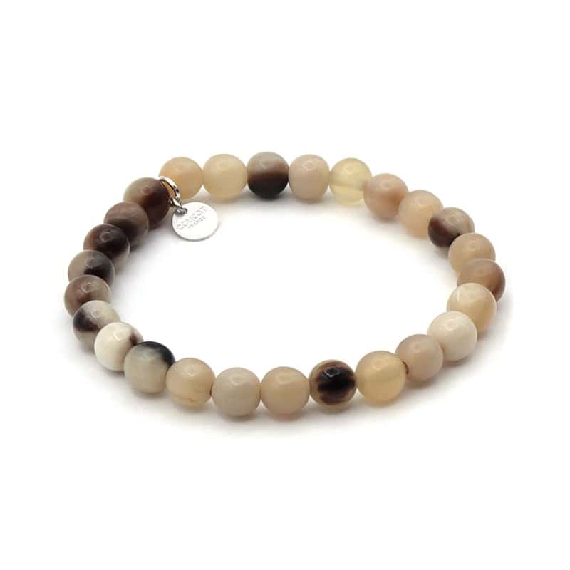 Bracelet élastique perles en corne...