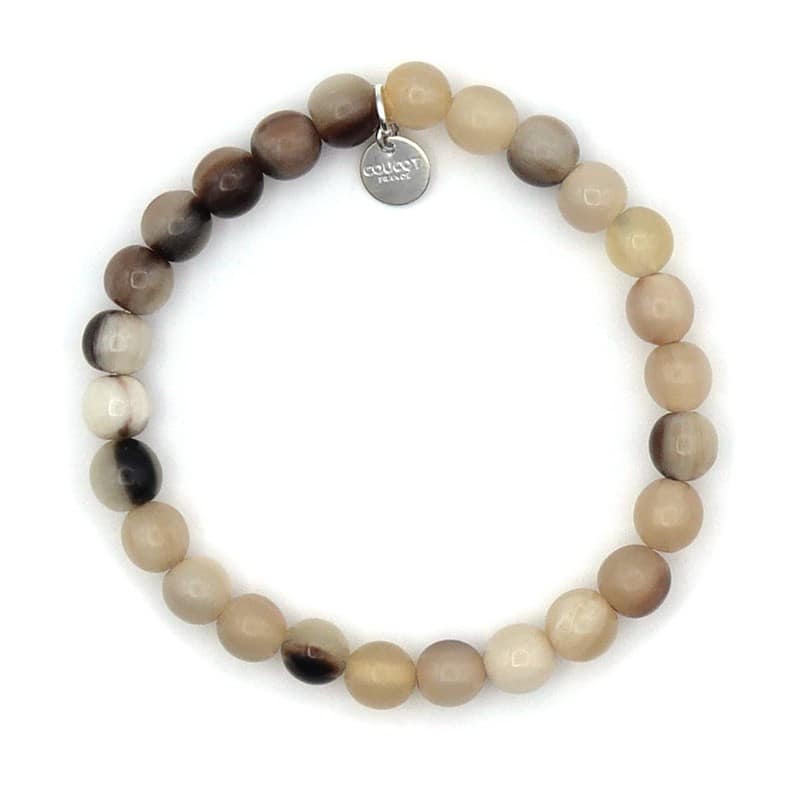 Bracelet élastique perles en corne...