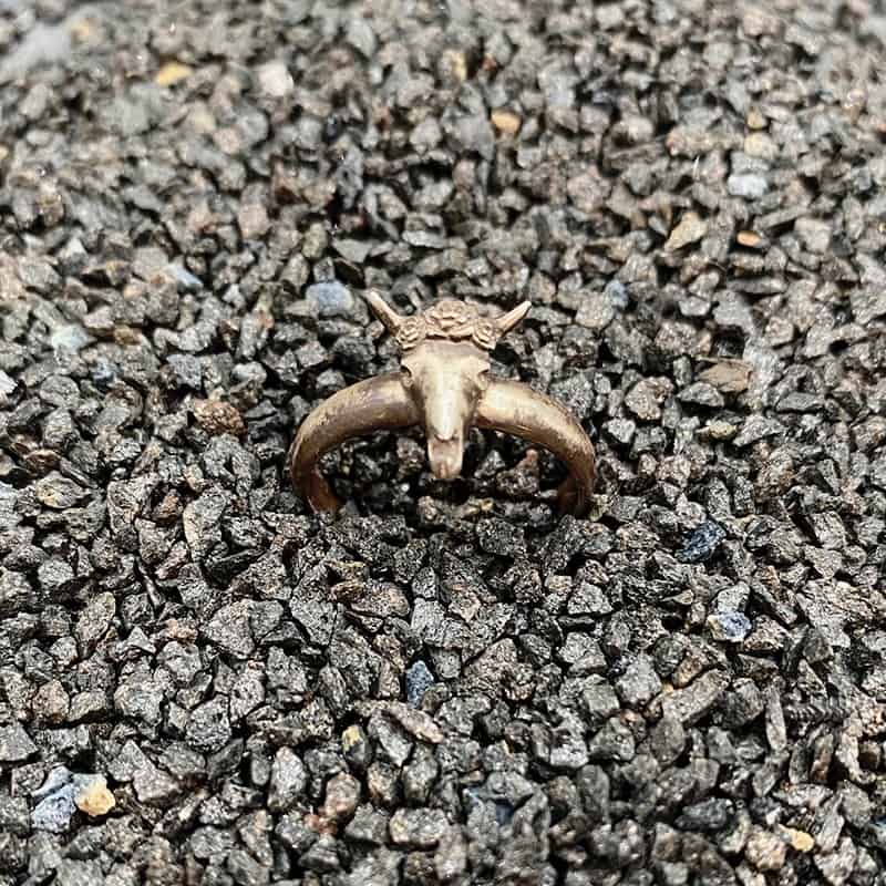 Bague tête de buffle