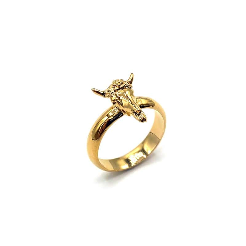 Bague tête de buffle