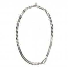 Collier double chaine -...