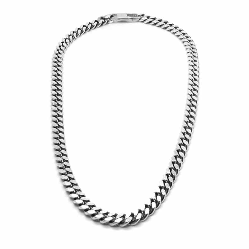 Collier cuban link - Full Titanium