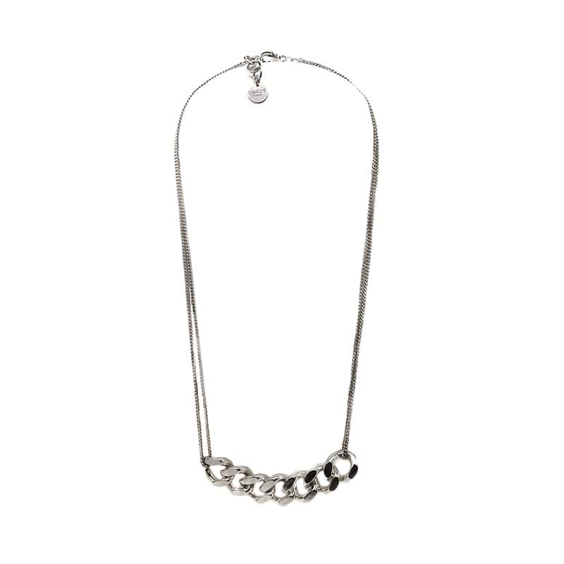 Collier chaine 7 maillons  - Titanium