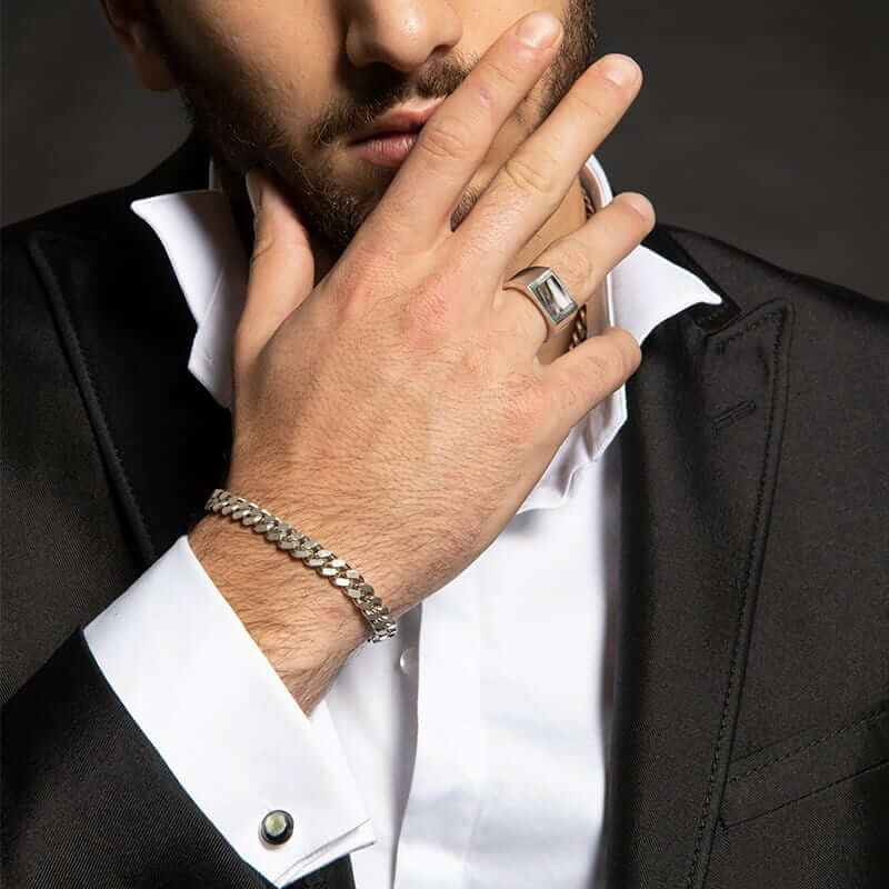 Bracelet cuban link - Titanium