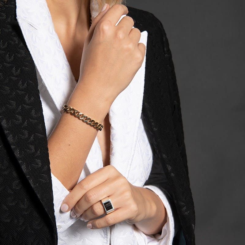 Bracelet cuban link - Titanium