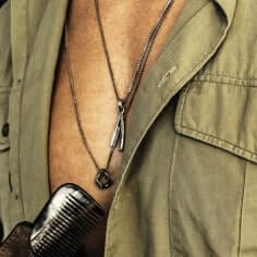 Silver necklace Titanium 1... 2