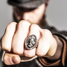 Chevalière tête de mort en... 2