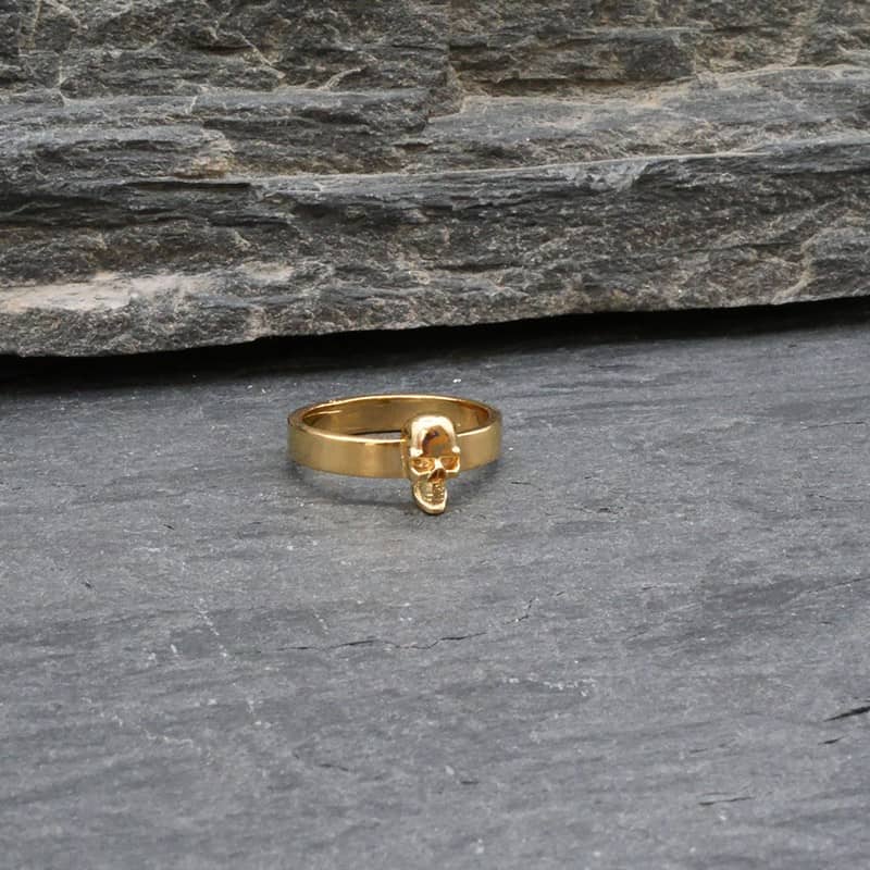 Skull thin ring - S