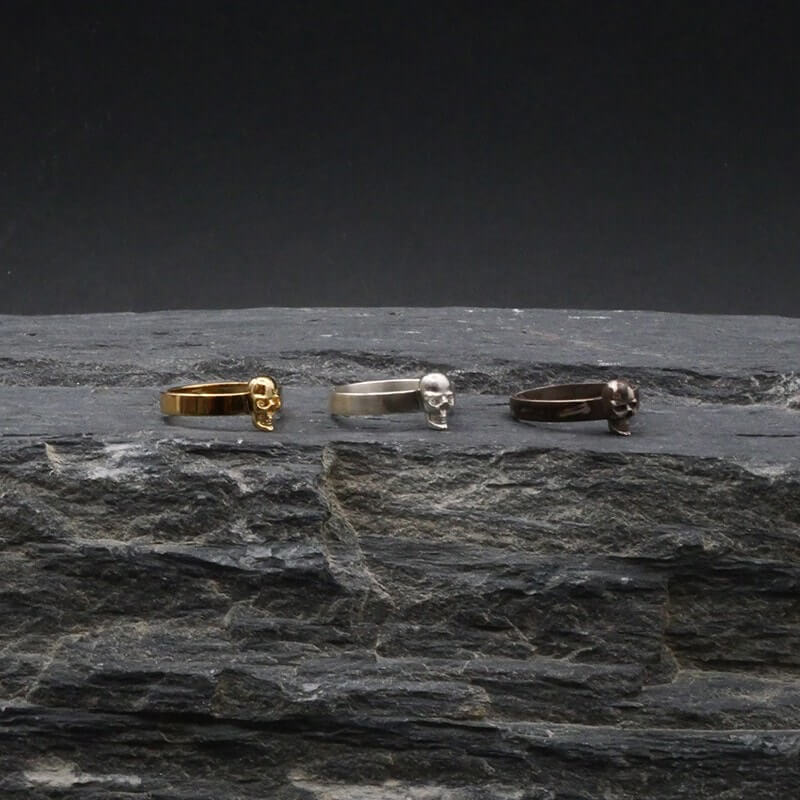 Skull thin ring - S