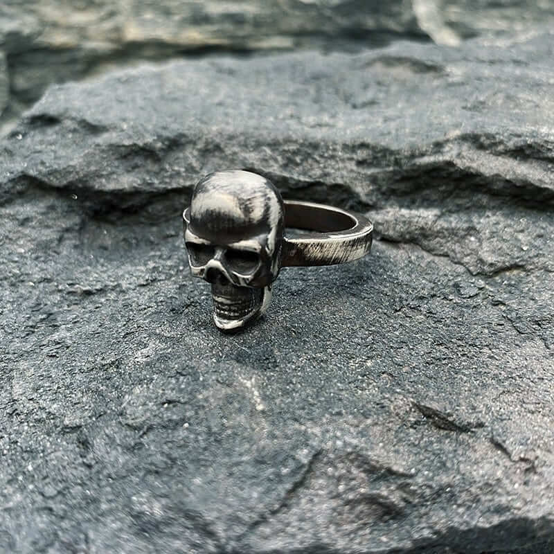 Bague tête de mort en argent - L