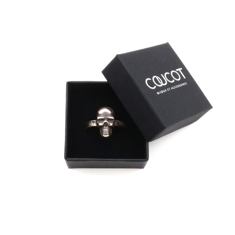 Bague tête de mort en argent - L