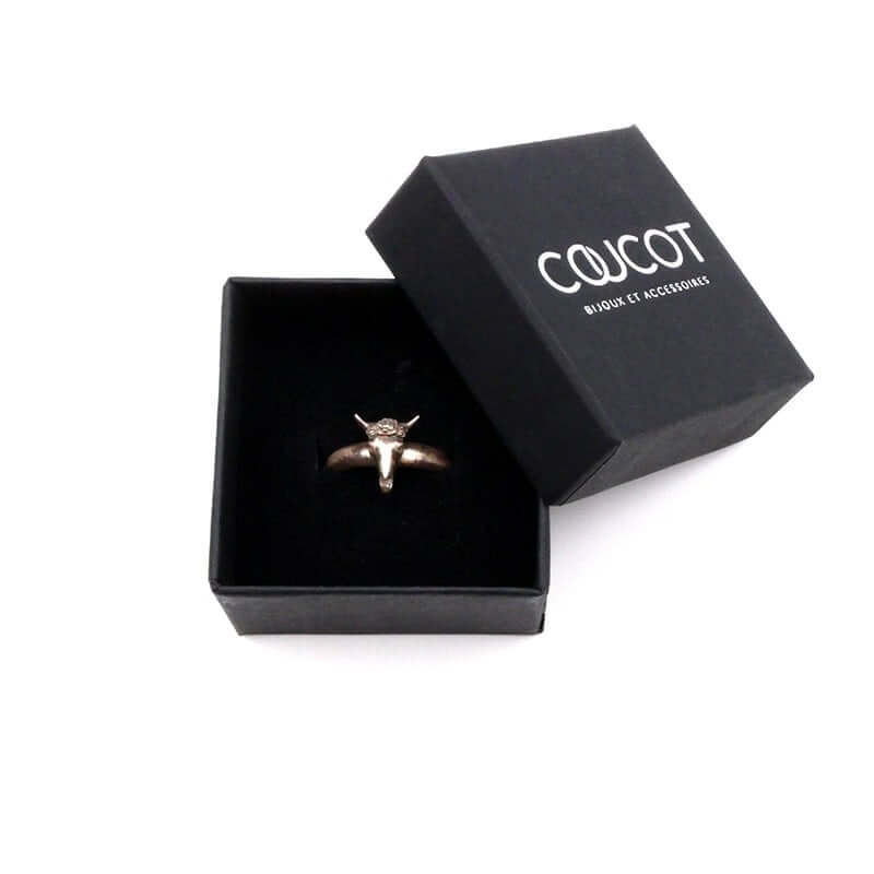 Bague tête de buffle