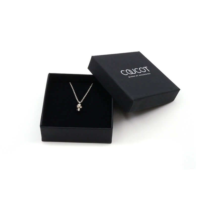 Collier tête de mort en argent - S