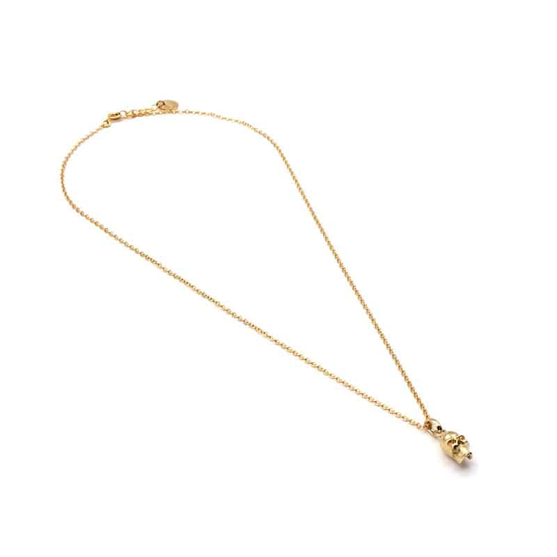 Collier tête de mort en argent - M