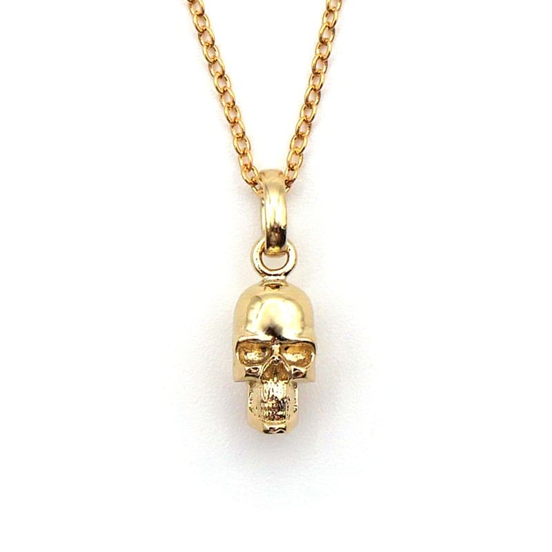 Collier tête de mort en argent - M