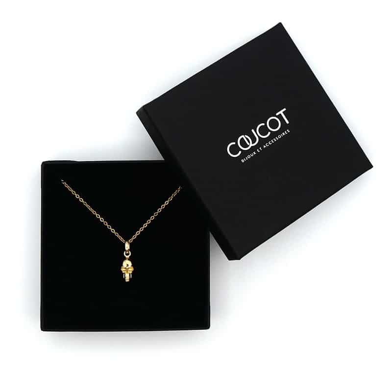 Collier tête de mort en argent - M