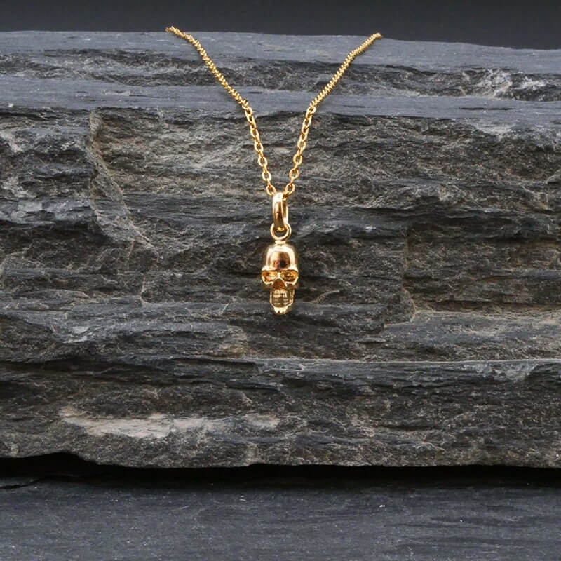 Collier tête de mort en argent - M