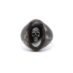 Chevalière tête de mort en...