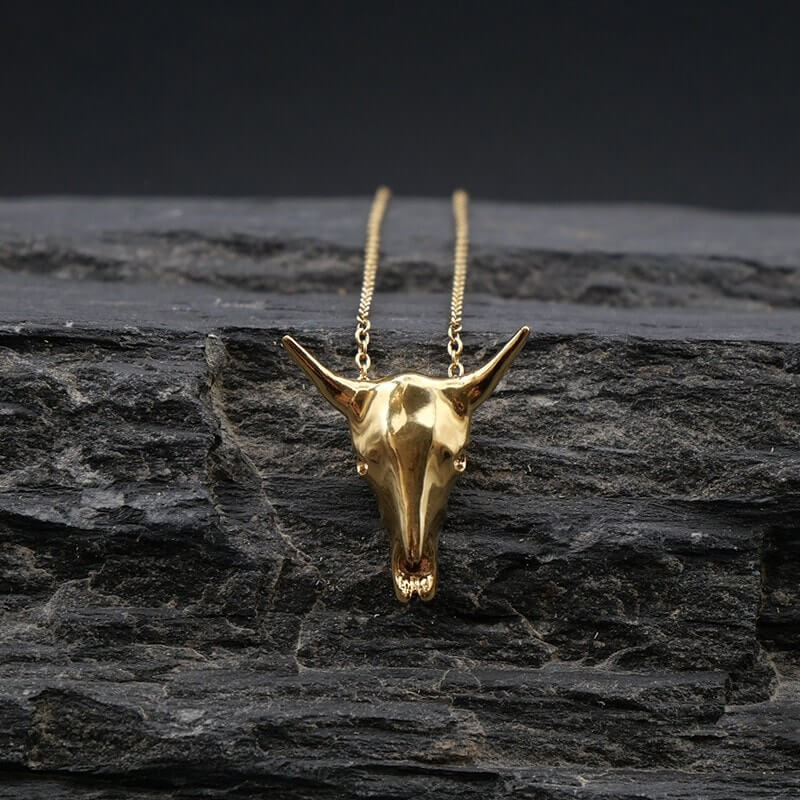 Collier tête de buffle - L