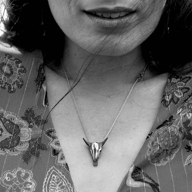 Collier tête de buffle - L