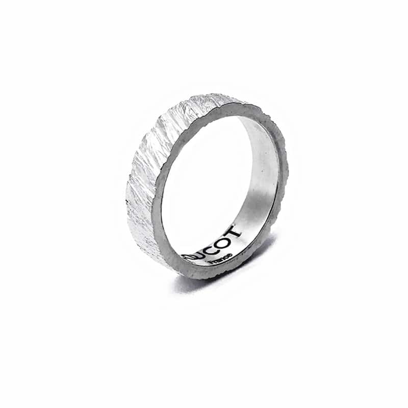Alliance homme en argent Tungstène L