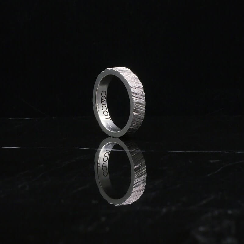 Alliance homme en argent Tungstène L