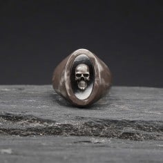 Chevalière tête de mort en... 2