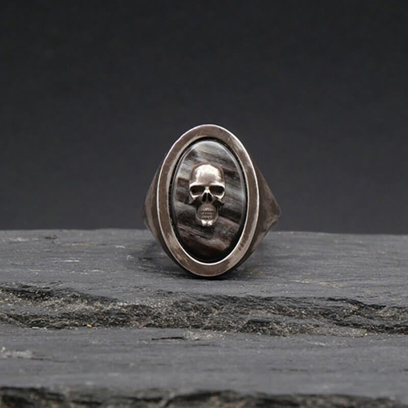 Skull large signet ring - L