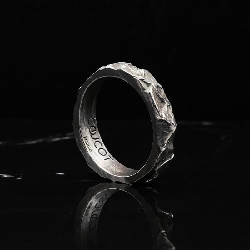 Men's wedding silver ring A-76-L