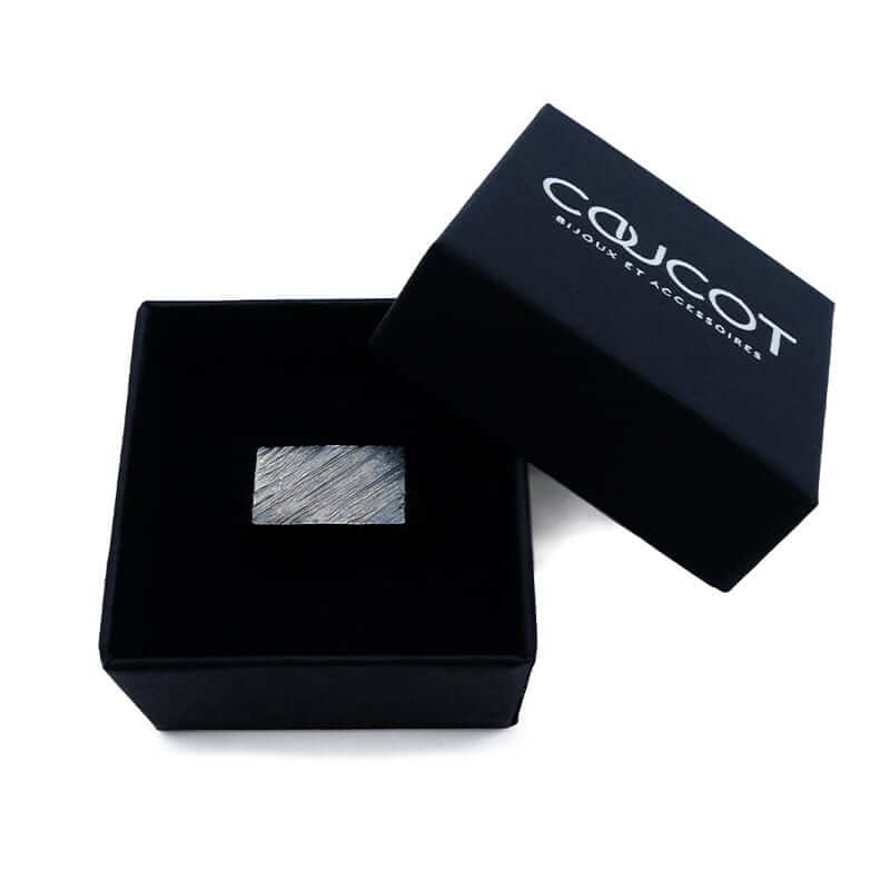 Chevalière en argent Tungstène R