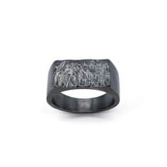 Hyper-IO-R silver signet ring