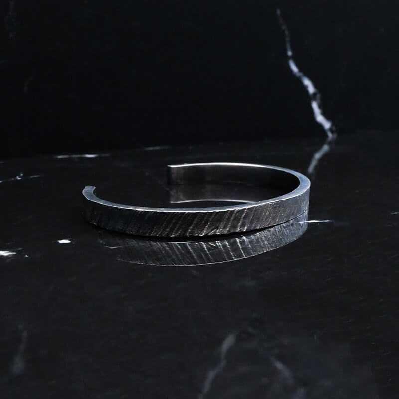 Tungst-N-S silver cuff-bracelet