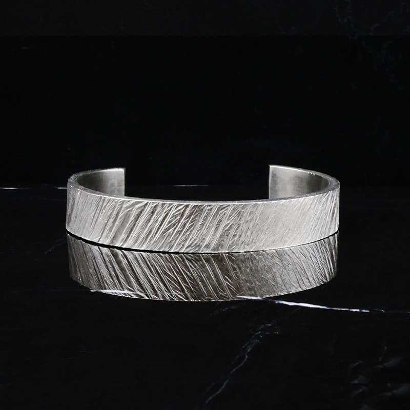 Tungst-N-L silver cuff-bracelet