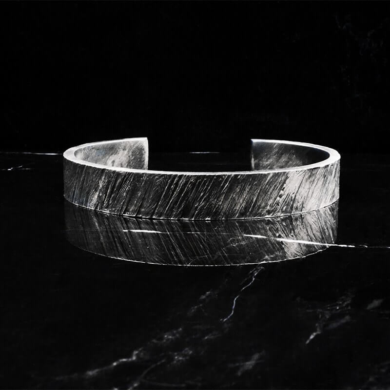 Tungst-N-L silver cuff-bracelet
