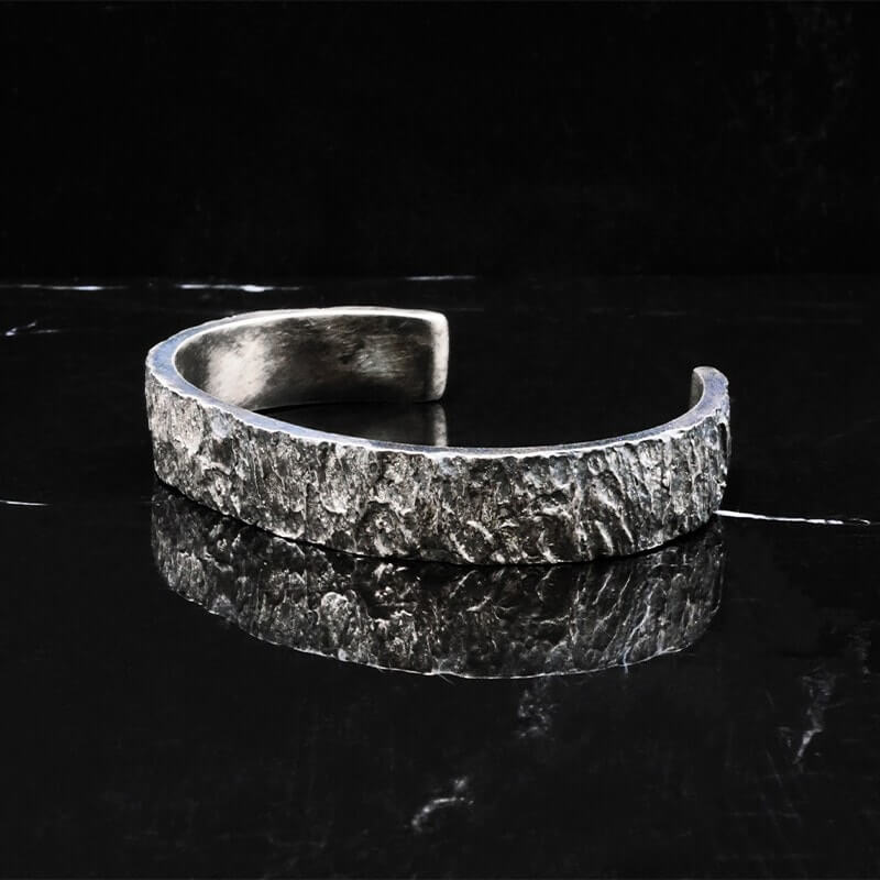 Men's Hyper-IO-L silver cuff-bracelet
