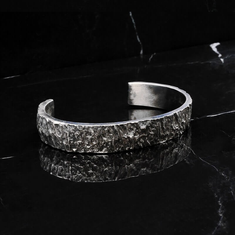 Men's Hyper-IO-L silver cuff-bracelet
