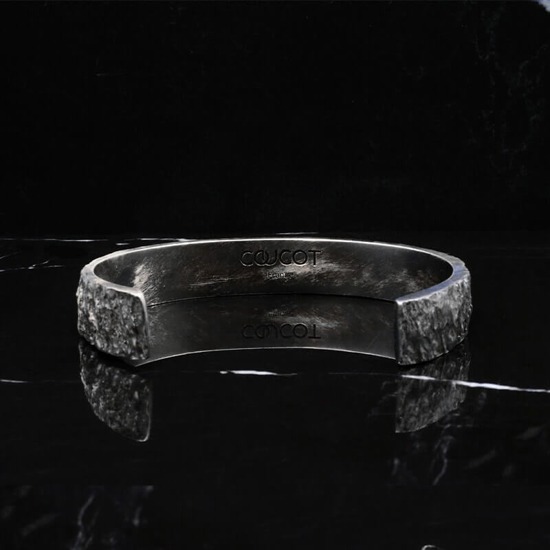 Men's Hyper-IO-L silver cuff-bracelet