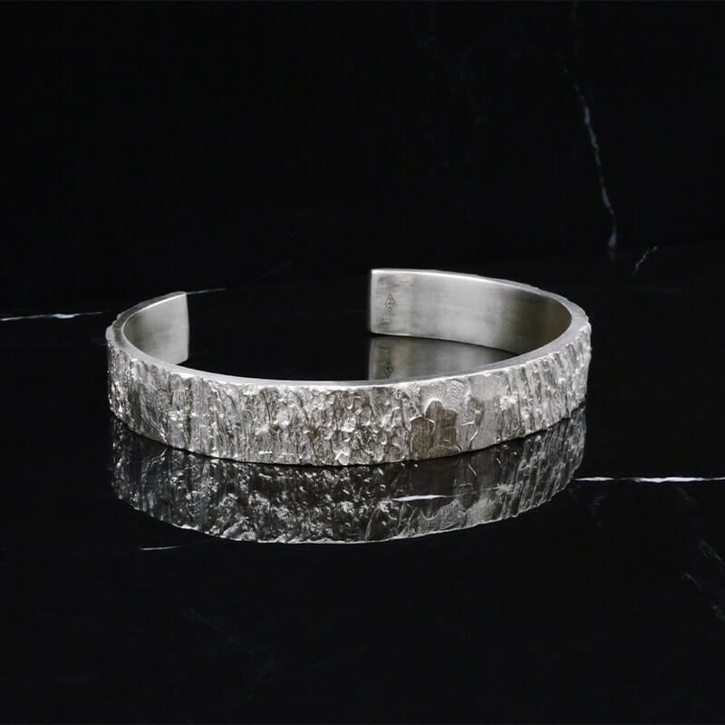 Men's Hyper-IO-L silver cuff-bracelet
