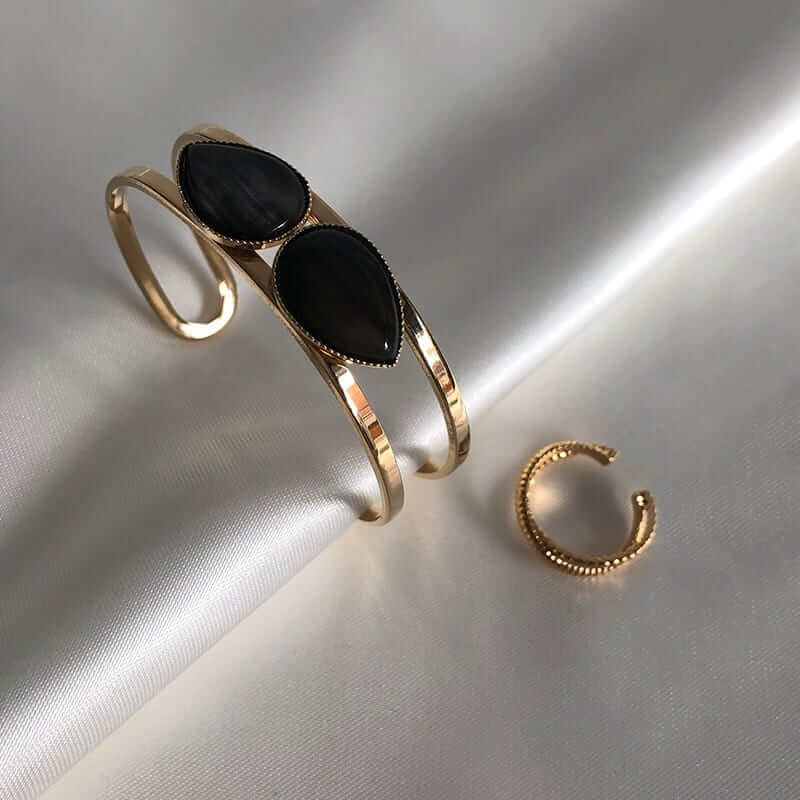 Manchette en plaqué or - Astrid