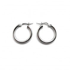 Créoles simple en plaqué or 2