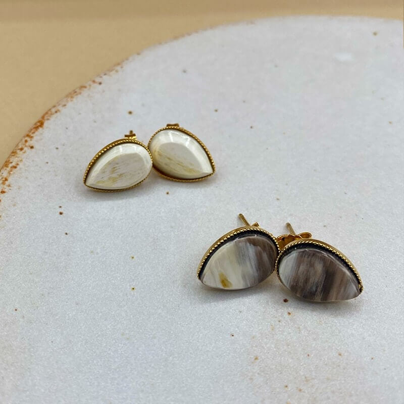 Boucles d'oreilles en plaqué or -...