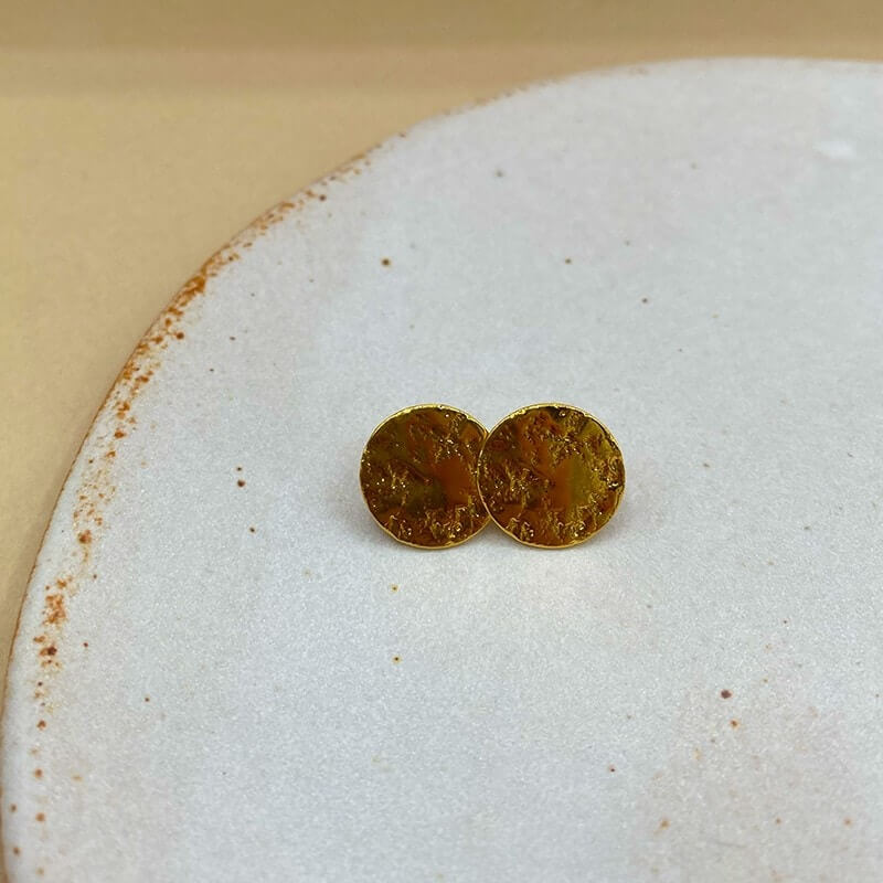 gold plated earrings - gloria